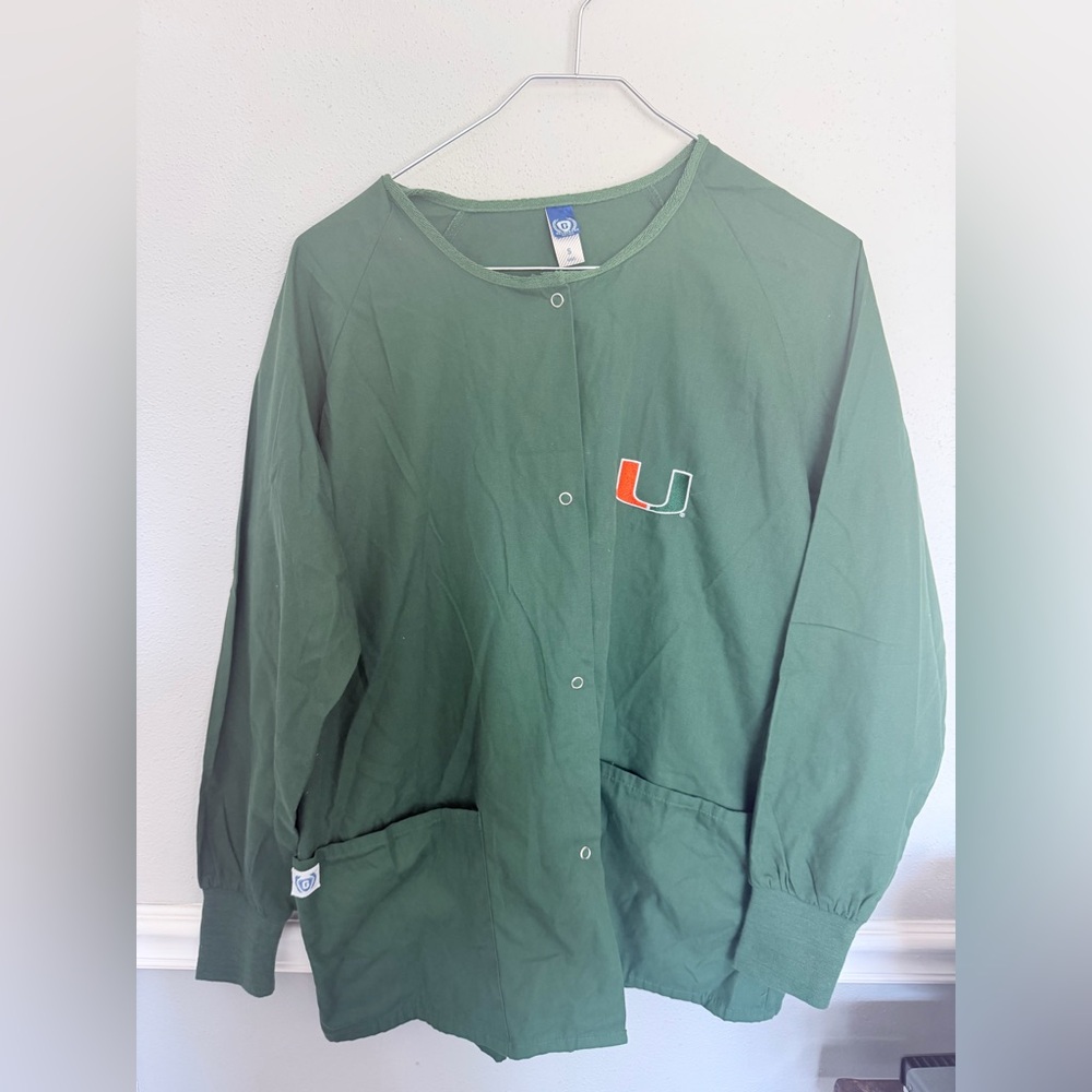 University Of  Miami‎ Gelscrubs Unisex Nursing Scrub Snap Front Top S